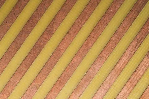 Parallel copper tracks on circuit board close up. industrial background Stock Photos