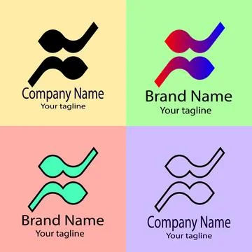 The Parallel Curves: Balanced Flow and Simple Symmetry logo Stock Illustration