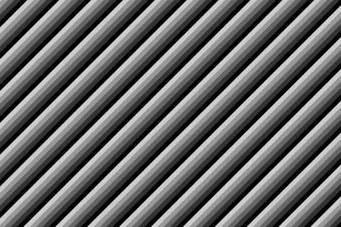 Parallel diagonal gray lines with black faces effect of metal ribbed Stock Illustration