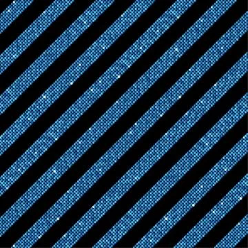 Parallel Diagonal lines. Blue sequins. Stars. 库存插图