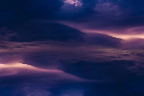Parallel dramatic storm clouds space Stock Photos