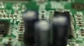 Parallel Electronics Parts On A Real Circuit Main Board Energy Hi Tech Science HD Footage