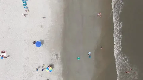 Parallel Flat Flight Along Hilton Head, South Carolina near Coligny Beach Video stock 134278757