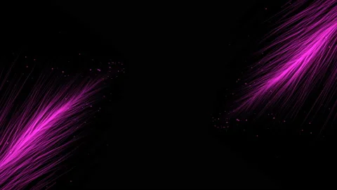 Parallel flows of energy lines on black background. Motion. Energy threads move Video stock 178077195