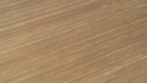 Parallel furrows in fertile soil 4K drone footage Stock Footage 110625397