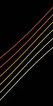 Parallel glowing lines in orange, amber, yellow and soft white rise diagona.. Ilustração Stock