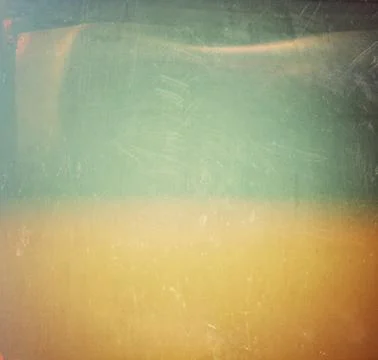 Parallel green and yellow retro grunge scratched cement wall texture Stock Illustration
