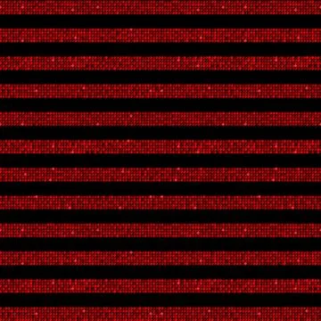 Parallel Horizontal lines. Red sequins. Stars. Stockillustratie