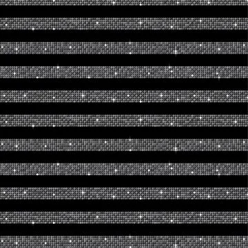 Parallel Horizontal lines. Silver sequins. Stars. Stock Illustration