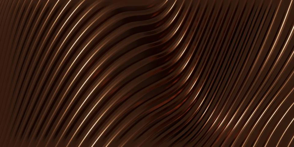 Parallel line wave background waves of plastic swaying rubber sheet 3D illust Stock Illustration