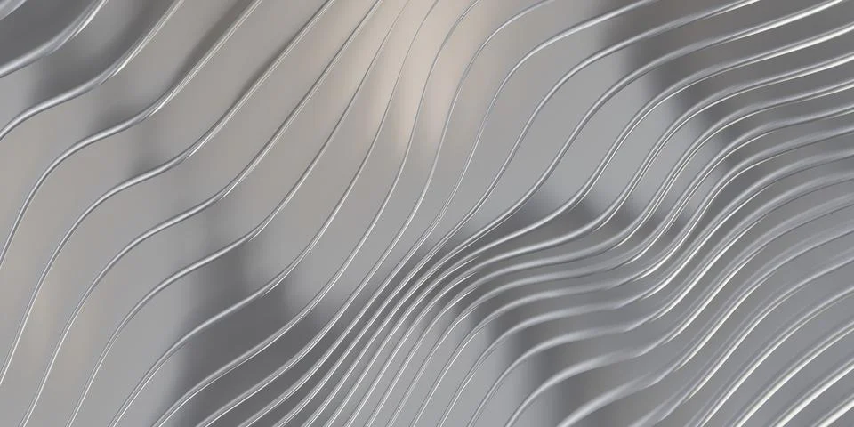 Parallel line wave background waves of plastic swaying rubber sheet 3D illu.. 库存插图