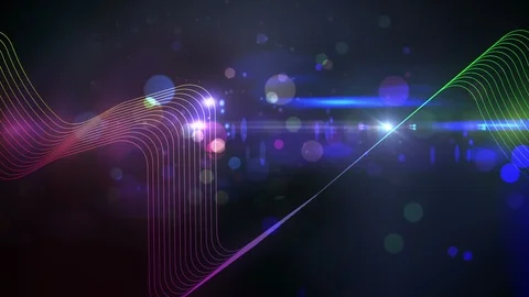 Parallel lines and bokeh light effects Stock Footage 106225454
