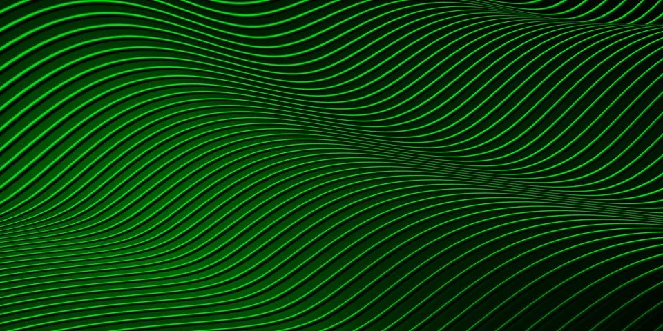 Parallel lines Distorted shape curve Plastic tube surface Modern abstract 3d Stock Illustration