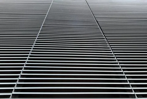 Parallel lines going into perspective close up Stock Photos