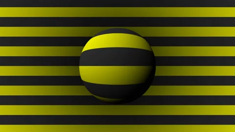 Parallel Lines Reflected Onto Surface of Sphere Stock Footage 153940053