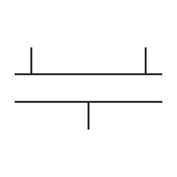 Parallel mode flow chart shape element for process layout diagram illustrat.. Stock Illustration