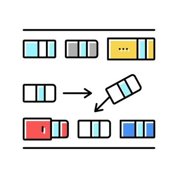 Parallel parking color icon vector illustration Stock-Illustration