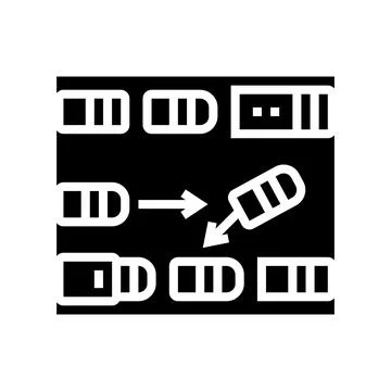 Parallel parking glyph icon vector illustration Stock-Illustration