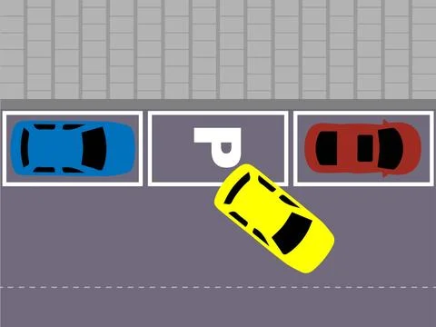 Parallel parking Illustrazione stock