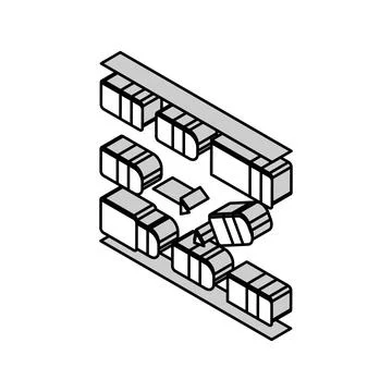 Parallel parking isometric icon vector illustration Stock-Illustration