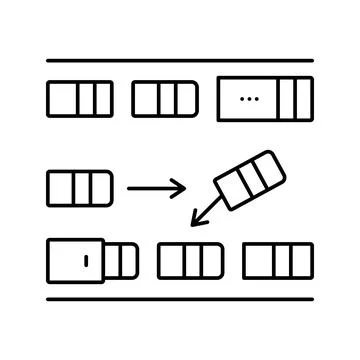 Parallel parking line icon vector illustration Stock-Illustration