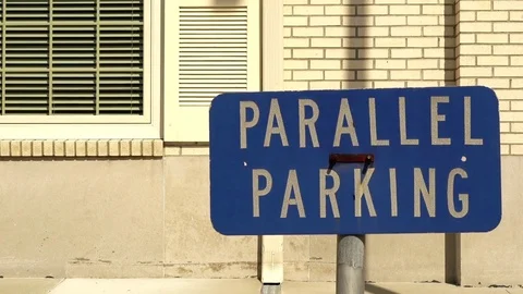 Parallel Parking Sign Stock Footage 85293012