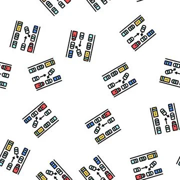 Parallel parking vector seamless pattern Stock-Illustration