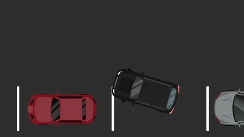 Parallel parkirng tutorial animation Stock Footage 318501706