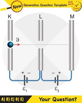 Parallel plate capacitor in circuit Stock Illustration