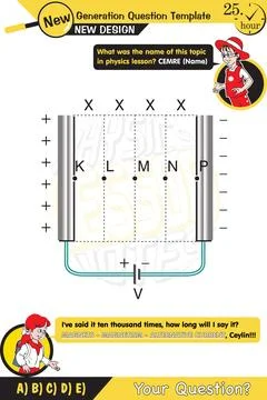 Parallel plate capacitor in circuit Stock-Illustration
