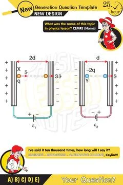 Parallel plate capacitor in circuit Stock-Illustration