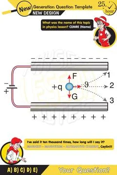 Parallel plate capacitor in circuit Stock-Illustration