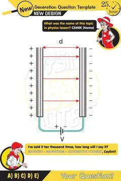 Parallel plate capacitor in circuit Stock-Illustration