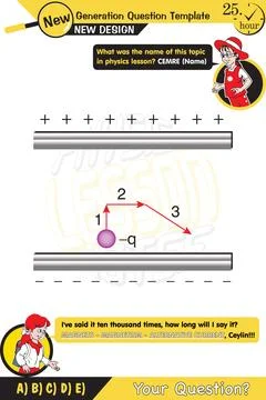 Parallel plate capacitor in circuit Stock Illustration