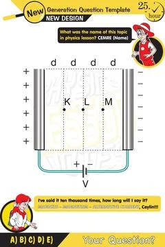 Parallel plate capacitor in circuit Stock-Illustration