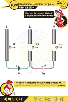 Parallel plate capacitor in circuit Stock-Illustration