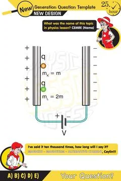 Parallel plate capacitor in circuit Stock-Illustration