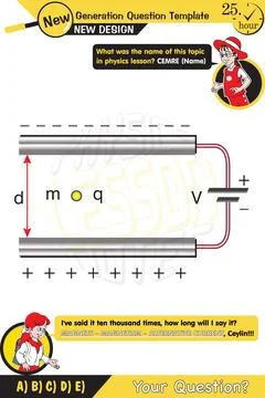 Parallel plate capacitor in circuit Stock-Illustration