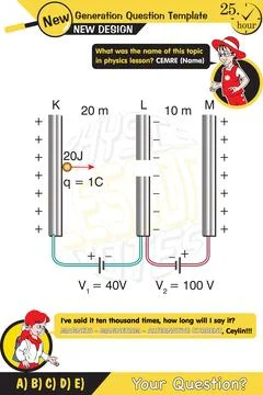Parallel plate capacitor in circuit Stock-Illustration