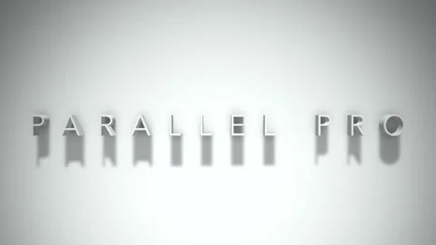Parallel pro 3D title animation white text on a white background Stock-Footage 299823131