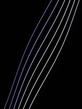 Parallel purple and white light lines sweep diagonally upward across a blac.. イラスト素材