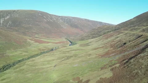 The Parallel Roads on both sides of Glen Roy, in the Highland. Stock-Footage 265186404