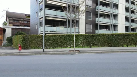 Parallel roadside drone follow with speeding car Stock Footage 331846226