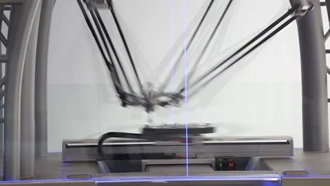Parallel robot for different applications Stock Footage 89509842