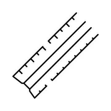 Parallel ruler drawing tool for precise measurements Illustrazione stock