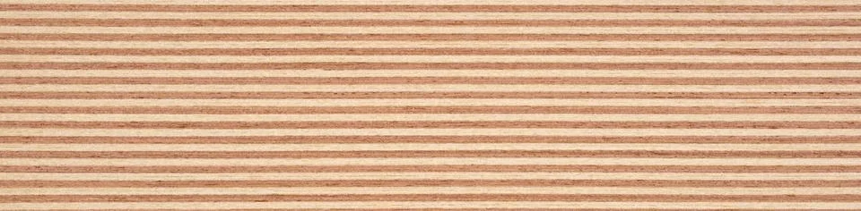 Parallel sandy brown and white lines offer a textured veneer pattern Stockfoto's