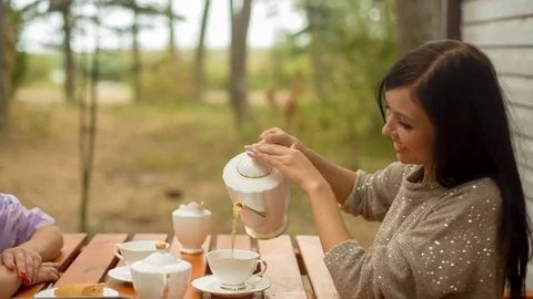 Parallel to talking with his companion Stock Footage 72212477