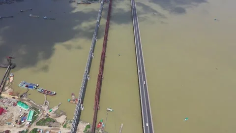 Parallel three bridges Stock Footage 252115371