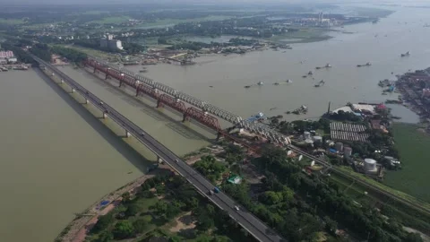 Parallel three bridges Stock Footage 252115751