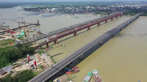 Parallel three bridges Stock Footage 252115753